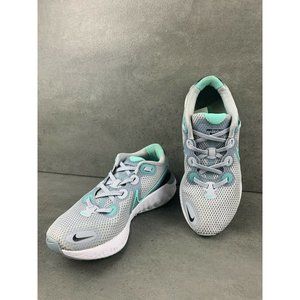 Women's Nike RENEW RUN Shoes Sneakers (CK6360 007) SIZE 6.5 Sky Gray / Turquoise